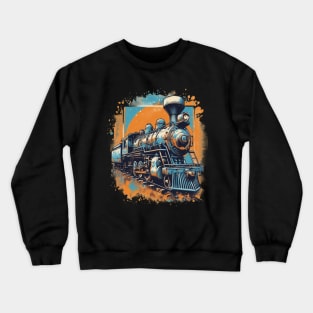 Old Locomotive Funny Gift Crewneck Sweatshirt